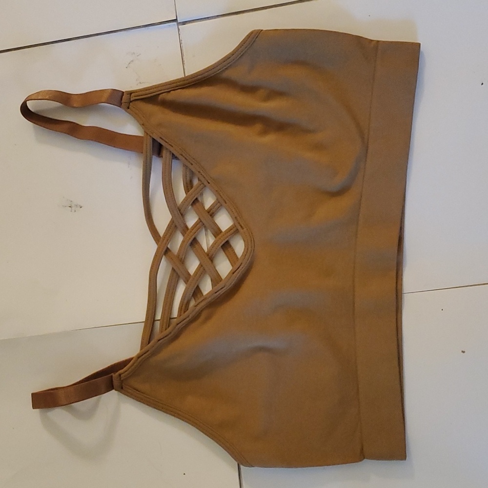 New Zenana Outffiters coffee bra size S/M